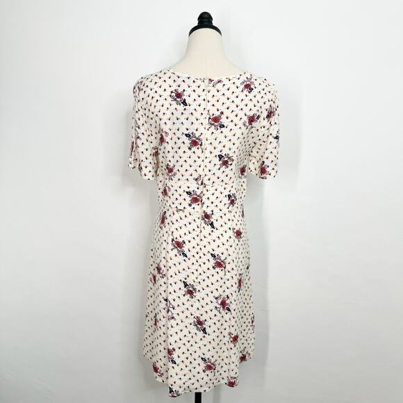 NWT Modcloth The Keyhole Story Dress Cream Floral Preppy Business Twee Size 8 - Picture 7 of 12